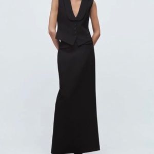 Zara WOOL BLEND LONG SKIRT LIMITED EDITION NWT